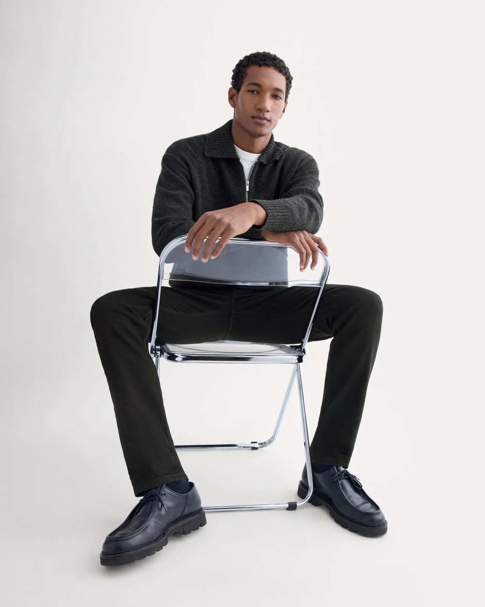 Luxe Merino Quarter-Zip Pullover | Heathered Black - Image 6