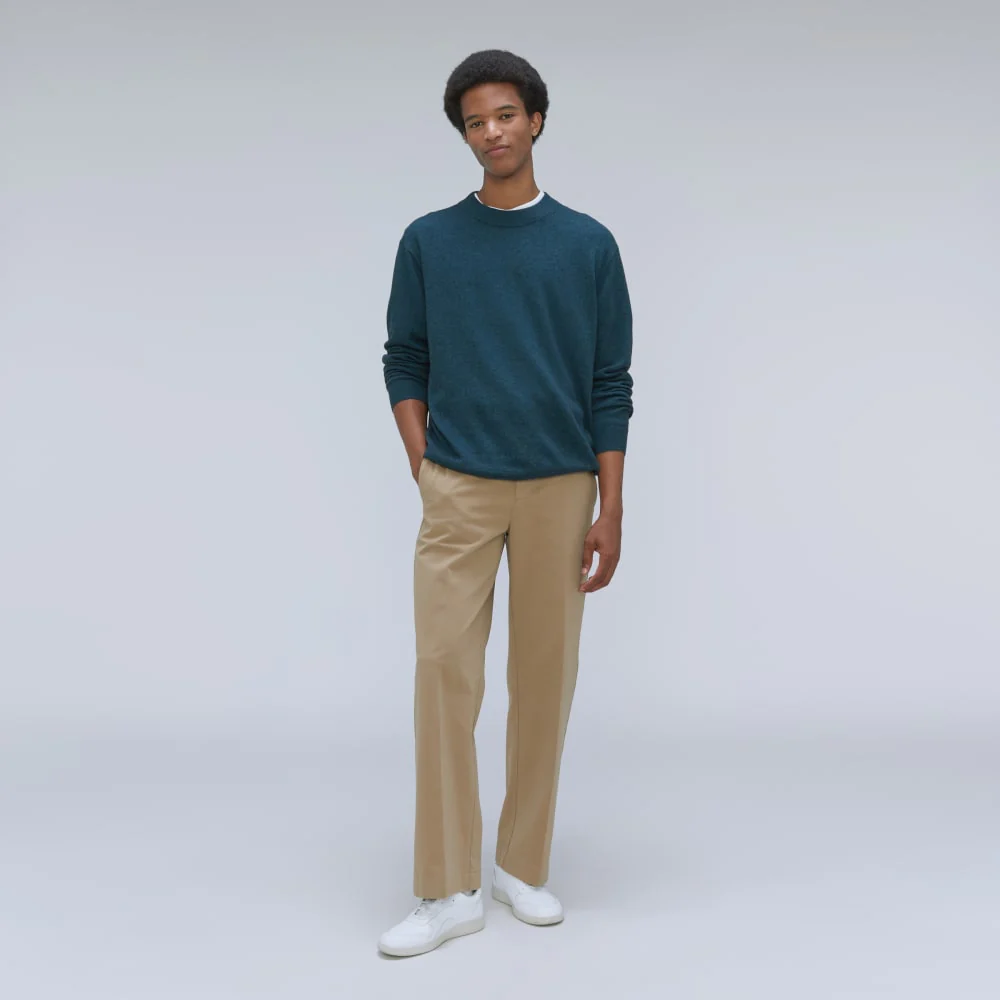 The Merino-Blend Crewneck Sweater | Deep Teal - Image 6