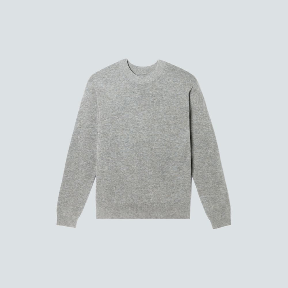 The Merino-Blend Crewneck Sweater |  Heathered Grey - Image 2