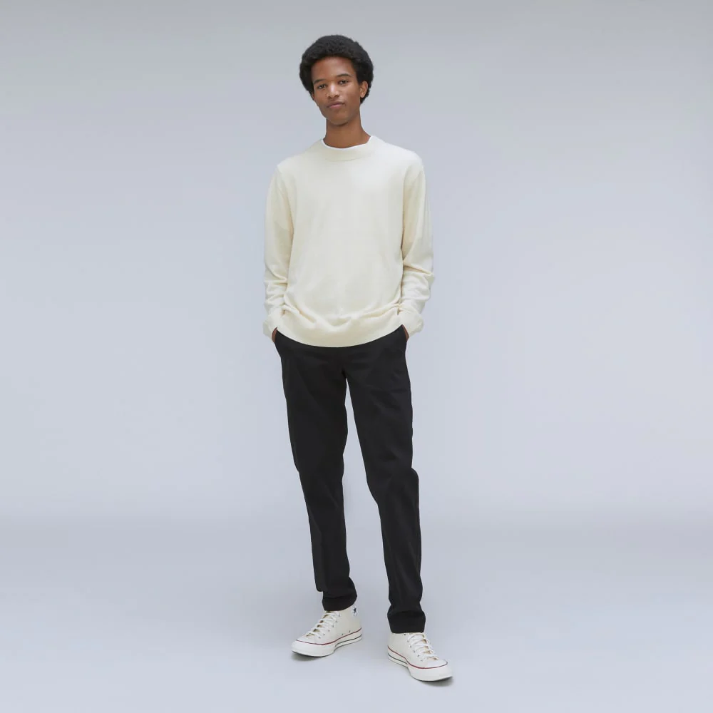 The Merino-Blend Crewneck Sweater | Off White - Image 2