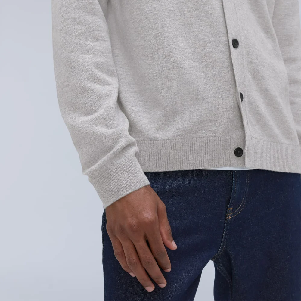 The Merino-Blend Sweater Polo | Heathered Grey - Image 5