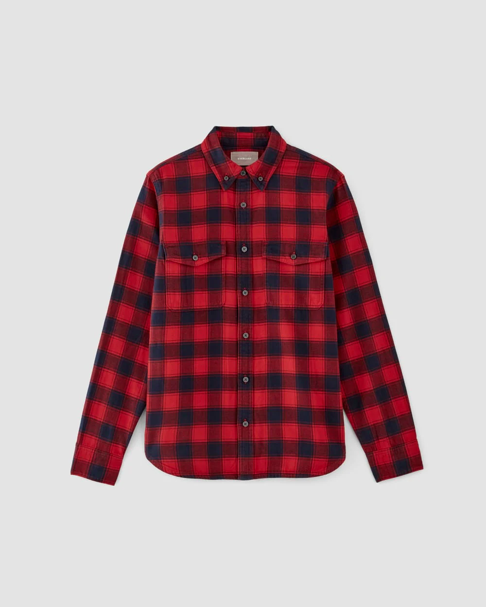 The Brushed Flannel Shirt | Haute Red / Bellwether Blue - Image 2