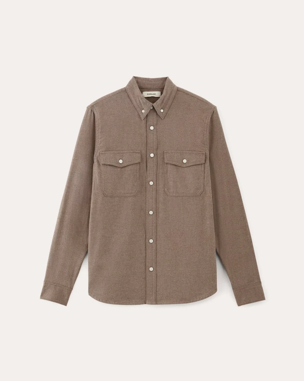 The Brushed Flannel Shirt | Taupe Melange - Image 2
