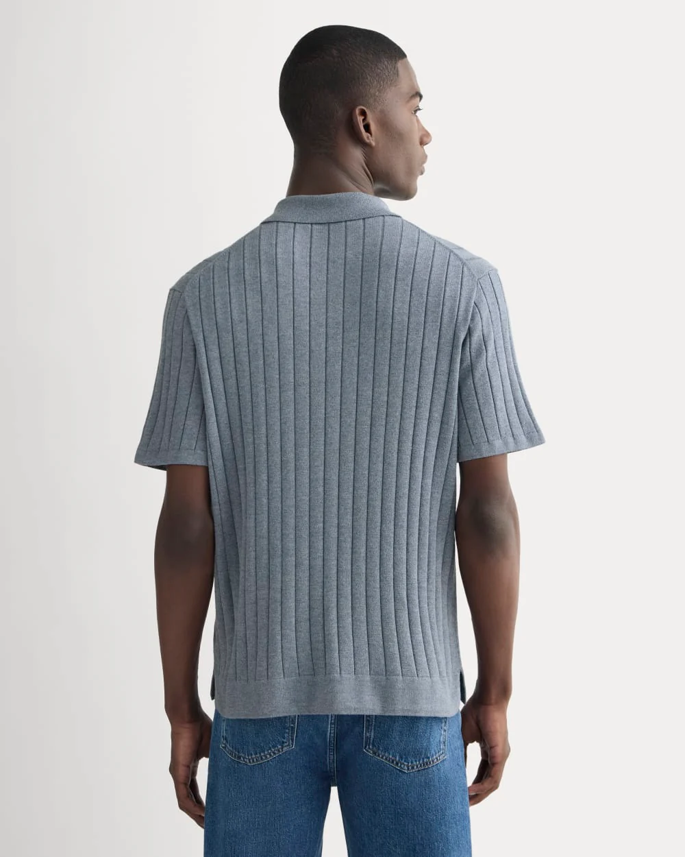 The No-Sweat Button-Down Polo | Heather Sage Blue - Image 5