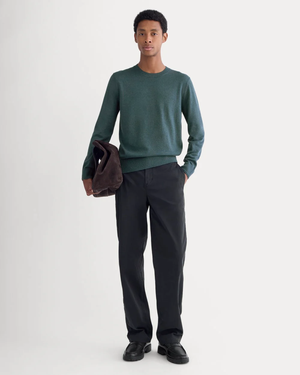 The No-Sweat Sweater | Uniform | Heather Midnight Navy - Image 3
