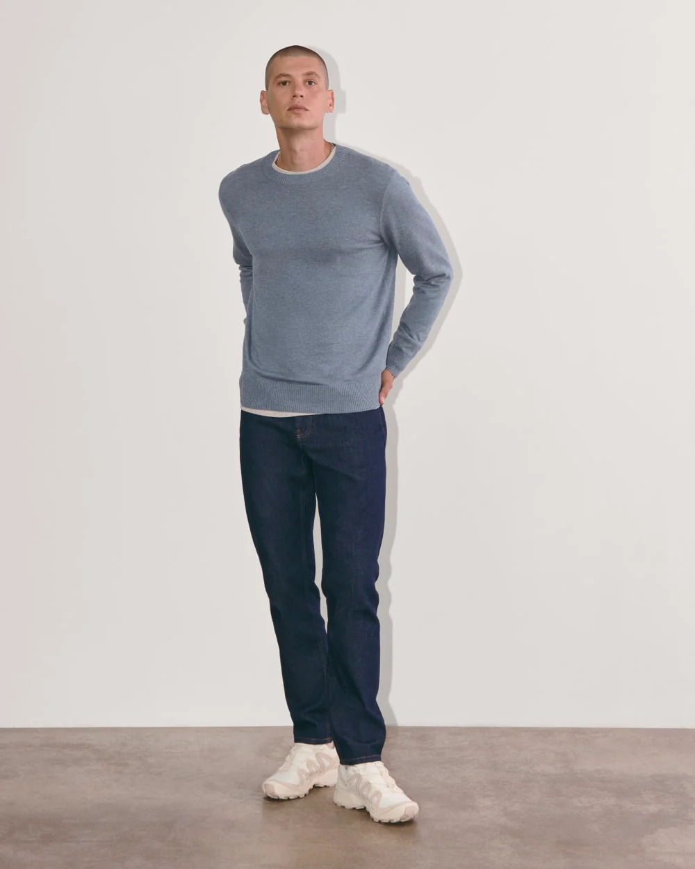 The No-Sweat Sweater | Uniform | Heather Sage Blue - Image 3
