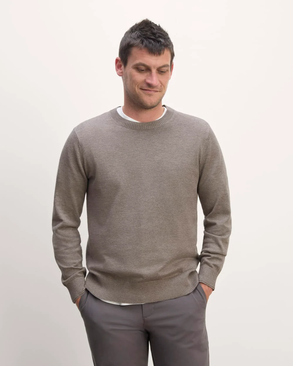 The No-Sweat Sweater | Uniform | Taupe Melange