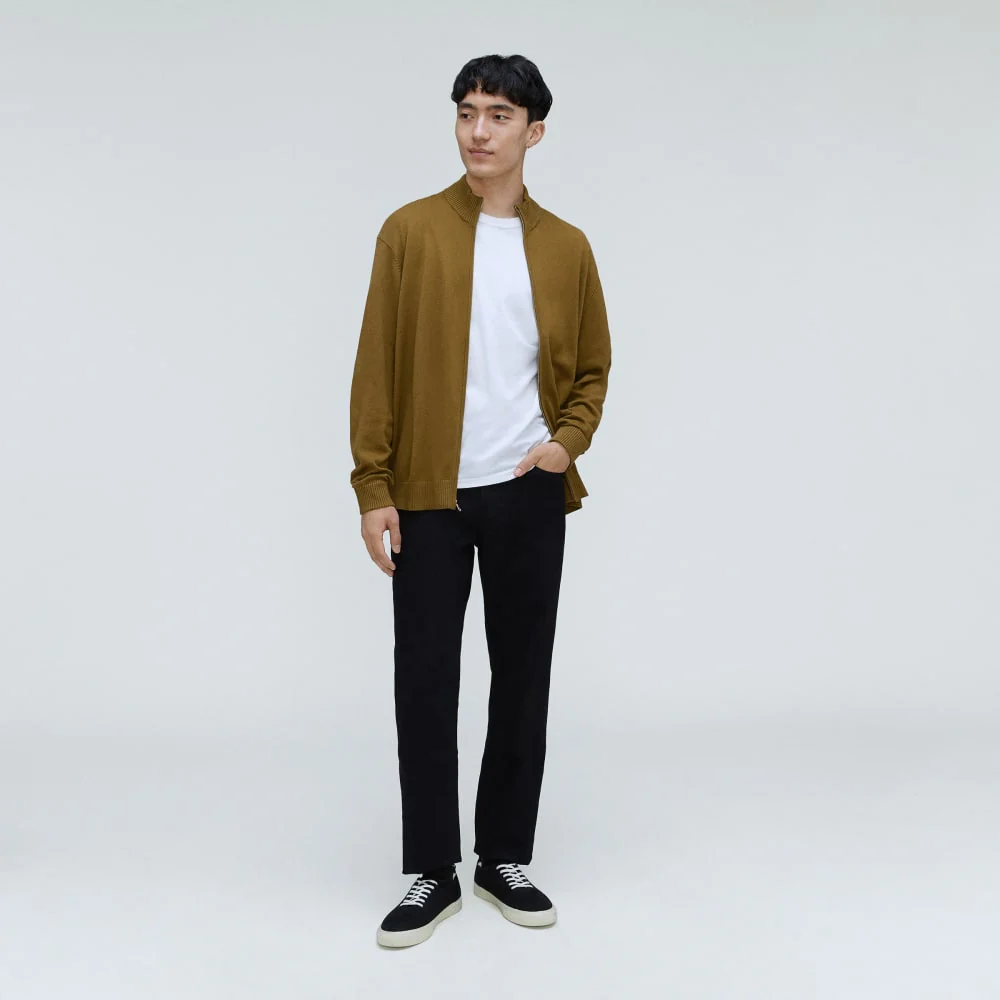 The No-Sweat Full Zip Sweater | Tapenade - Image 4