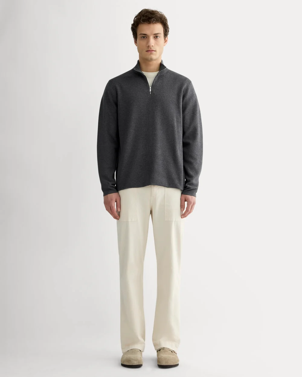 The No-Sweat Quarter-Zip | Heathered Ash - Image 3