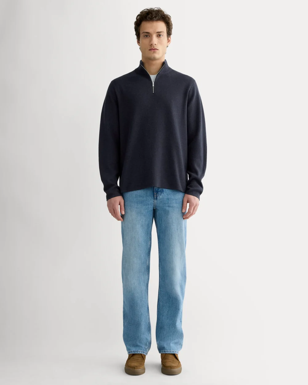 The No-Sweat Quarter-Zip | Heathered Midnight - Image 3