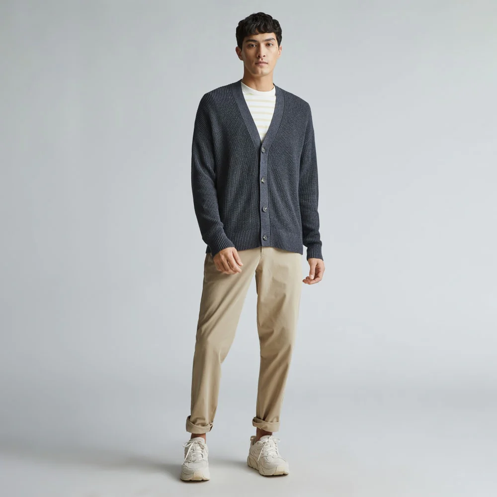 The No-Sweat Ribbed Cardigan | Heather Ash - Image 6