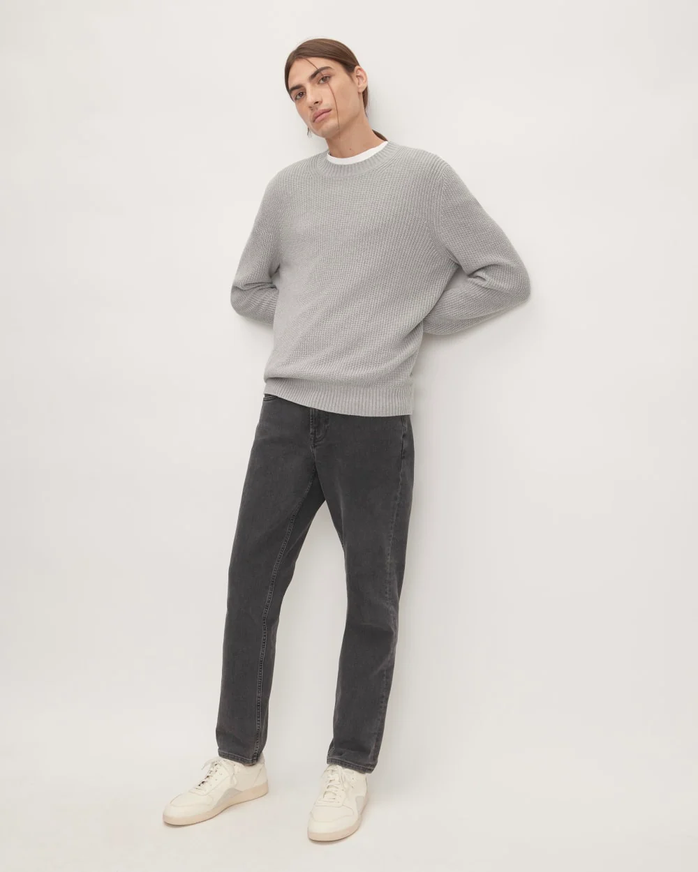 The No-Sweat Ribbed Crew | Heathered Grey - Image 5