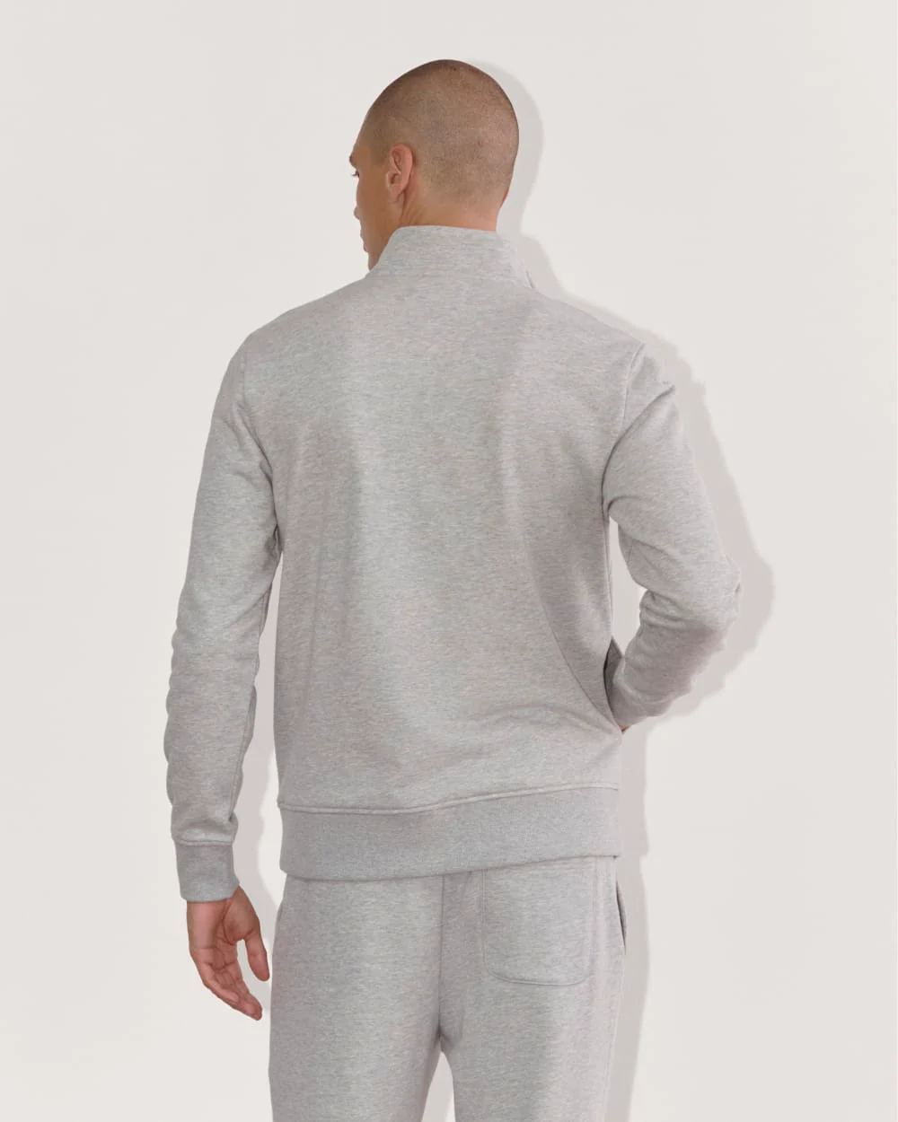 The Off-Duty Terry Quarter-Zip |  Heathered Grey - Image 5