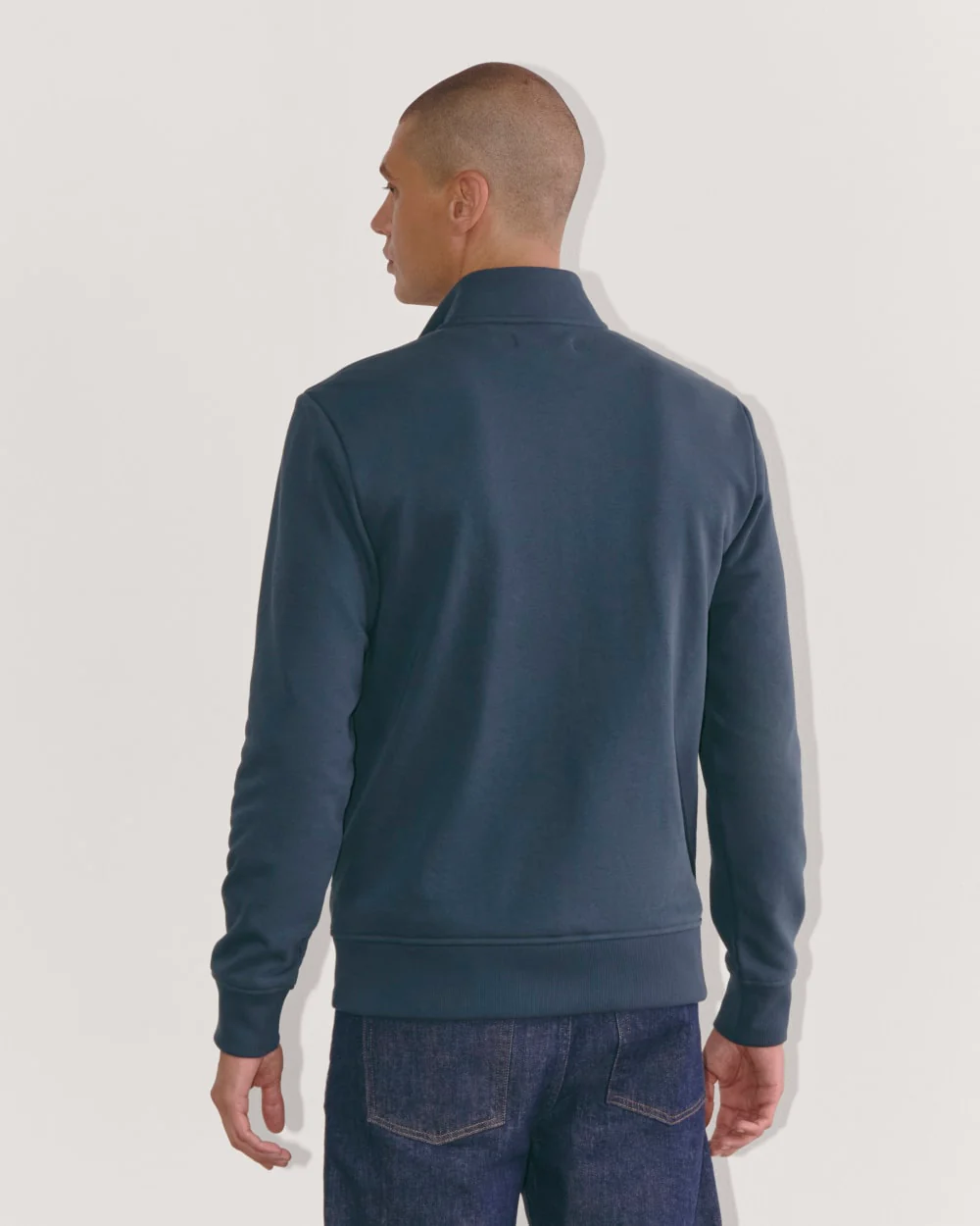 The Off-Duty Terry Quarter-Zip | Midnight Navy - Image 5