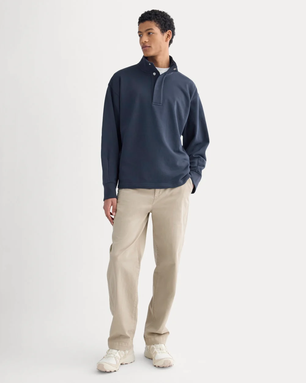 Off-Duty Terry Pullover | Deep Navy - Image 4