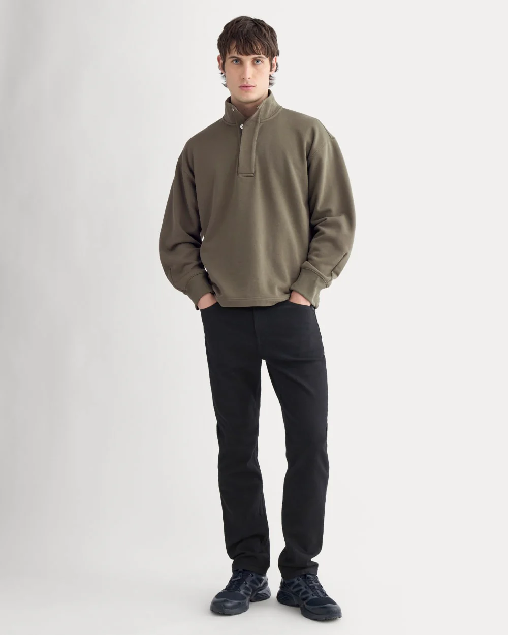Off-Duty Terry Pullover | Olive Night - Image 3