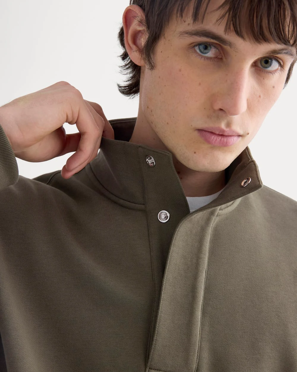 Off-Duty Terry Pullover | Olive Night - Image 4