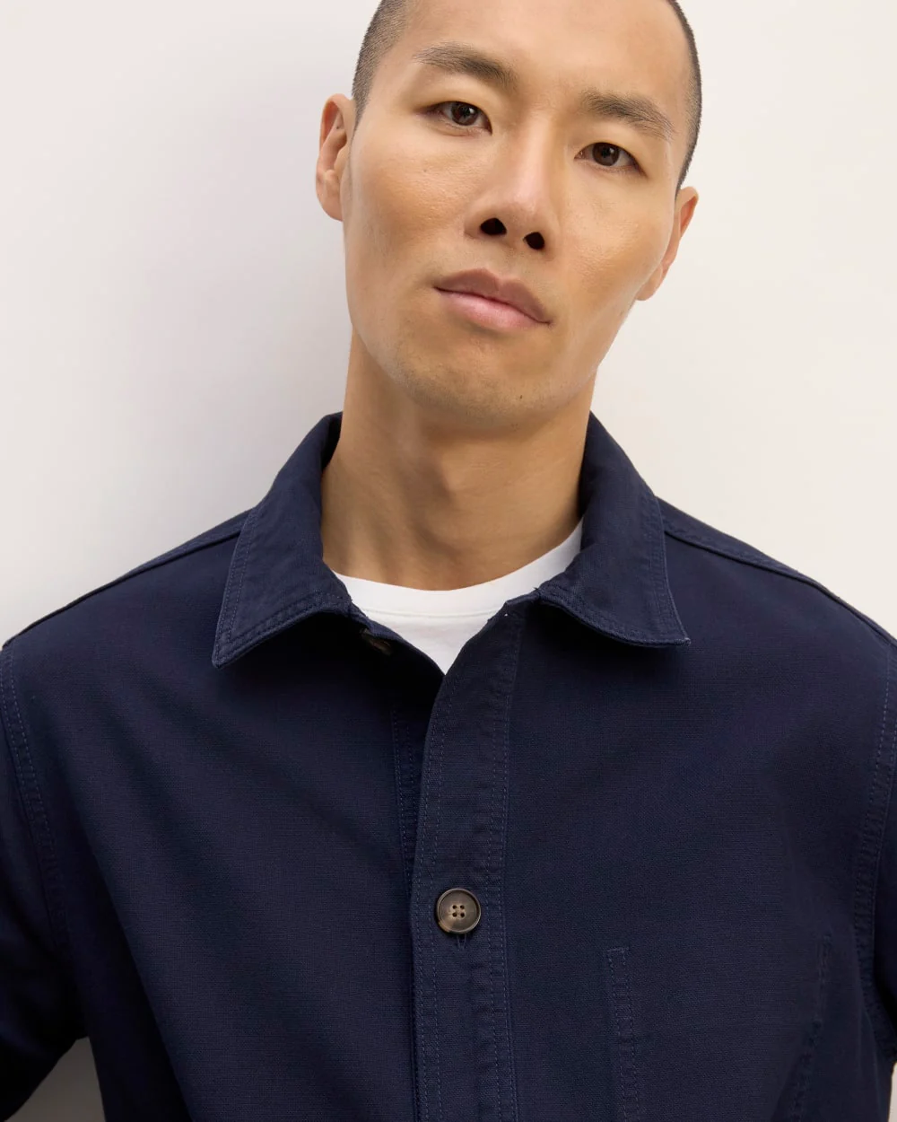 The Organic Cotton Chore Jacket | Navy - Image 3