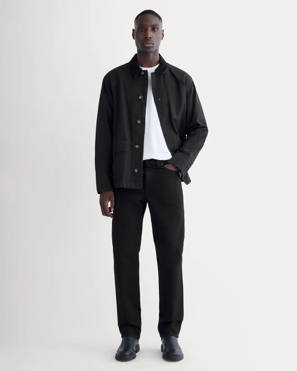 The Organic Cotton Straight-Leg Jean | Black
