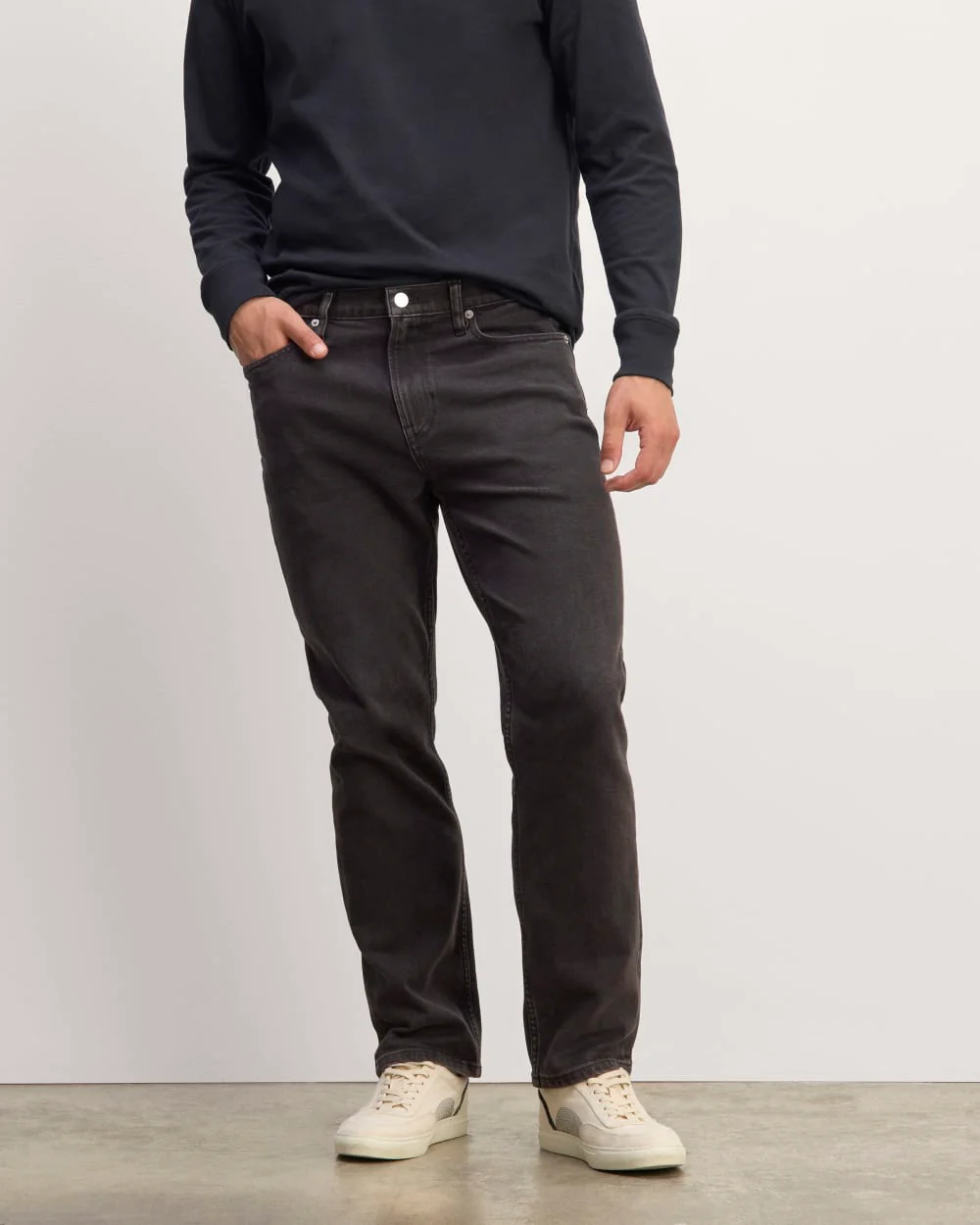 The Organic Cotton Straight-Leg Jean | Washed Black - Image 3