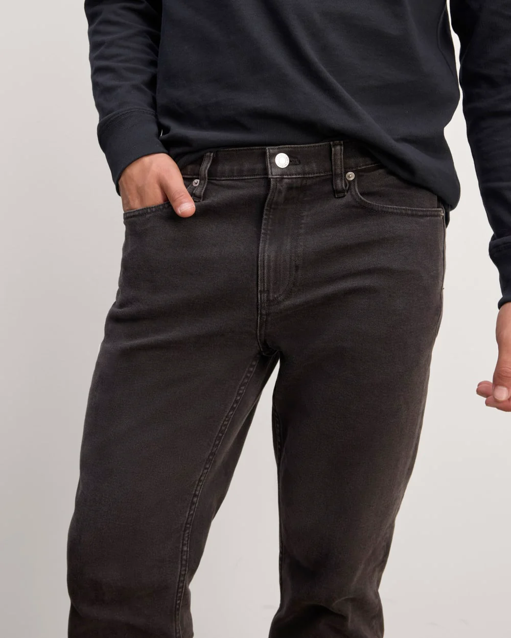 The Organic Cotton Straight-Leg Jean | Washed Black - Image 4