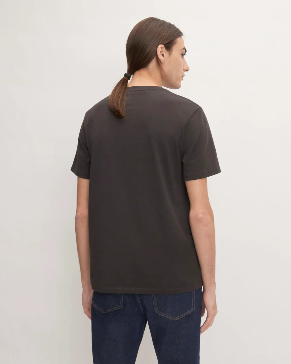 The Organic Cotton V-Neck Tee | Black - Image 3