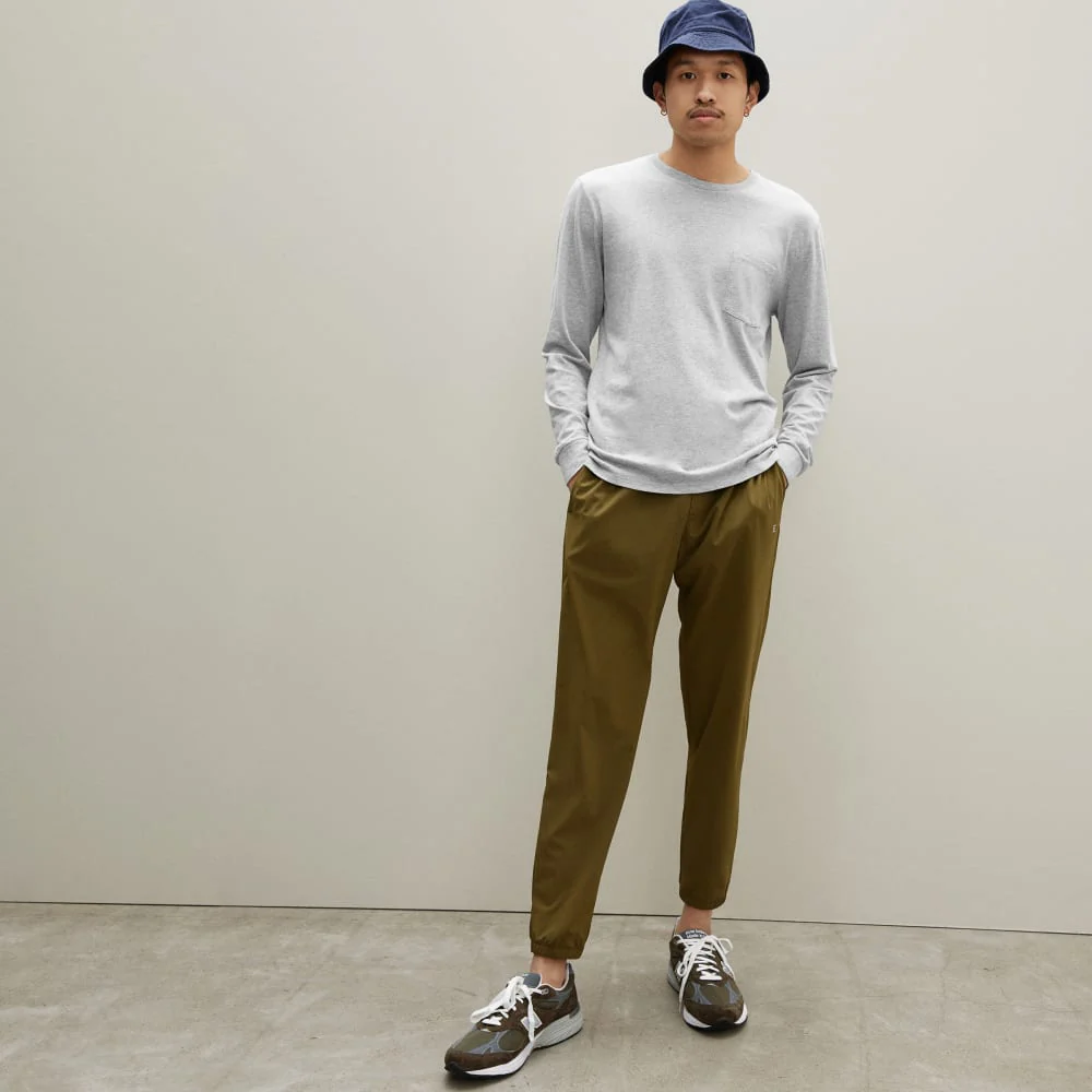 The Organic Cotton Long-Sleeve Pocket Tee |  Heathered Grey - Image 3