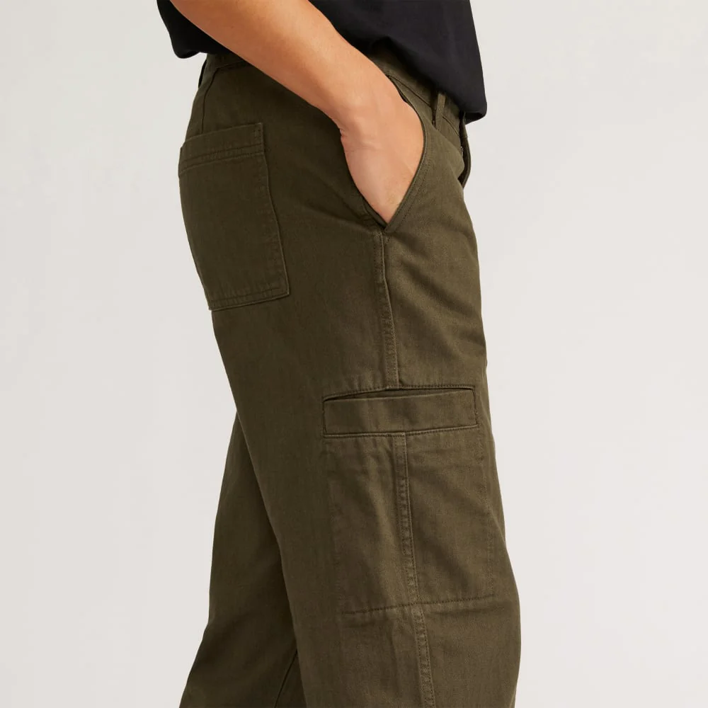 The Organic Cotton Herringbone Refined Cargo | Beech - Image 4