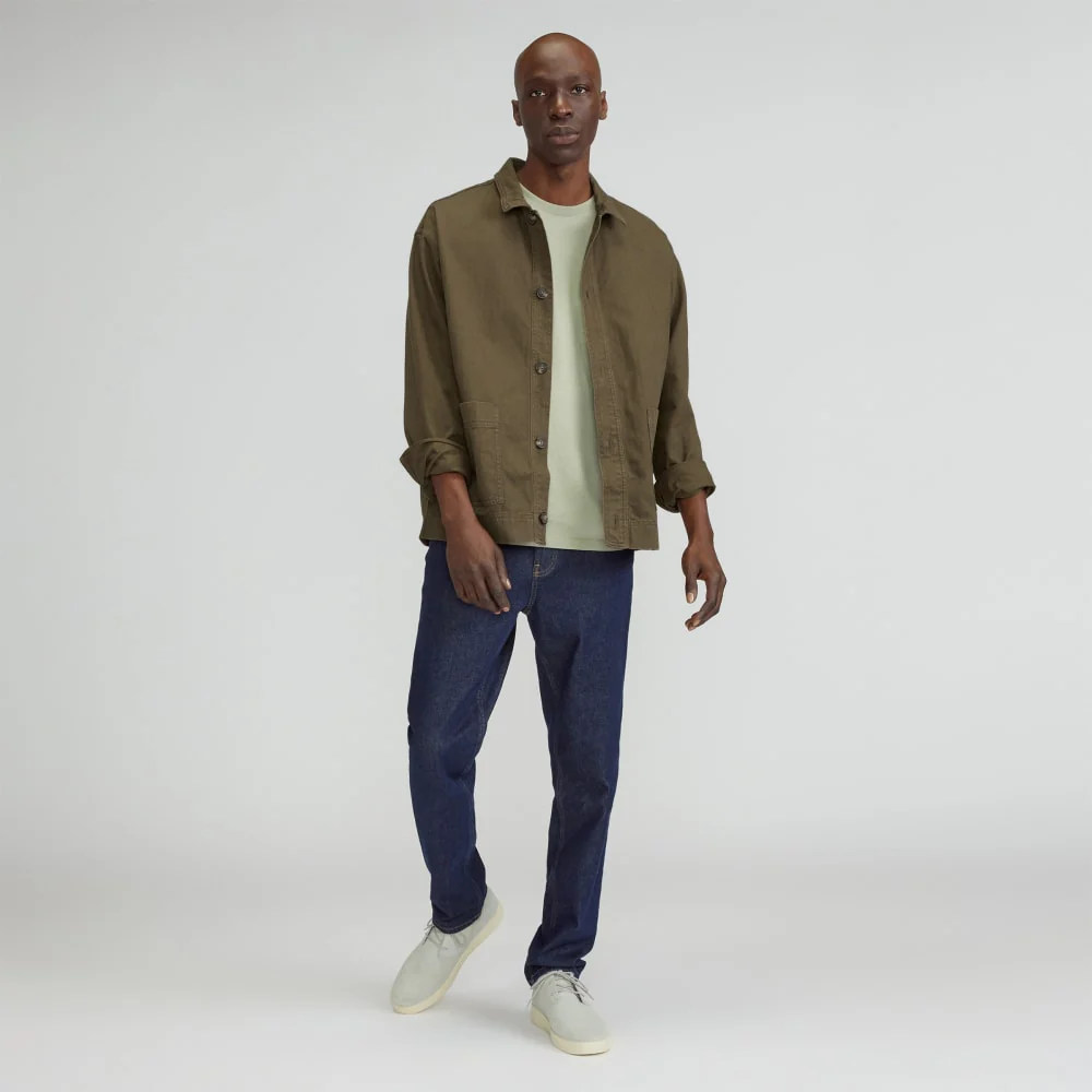 The Organic Cotton Herringbone Utility Jacket | Beech - Image 6
