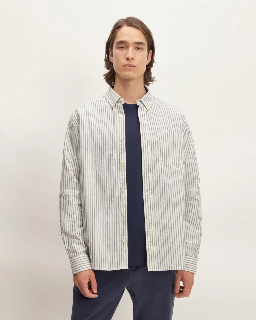 The Classic Oxford Shirt | Bone/Navy | Standard
