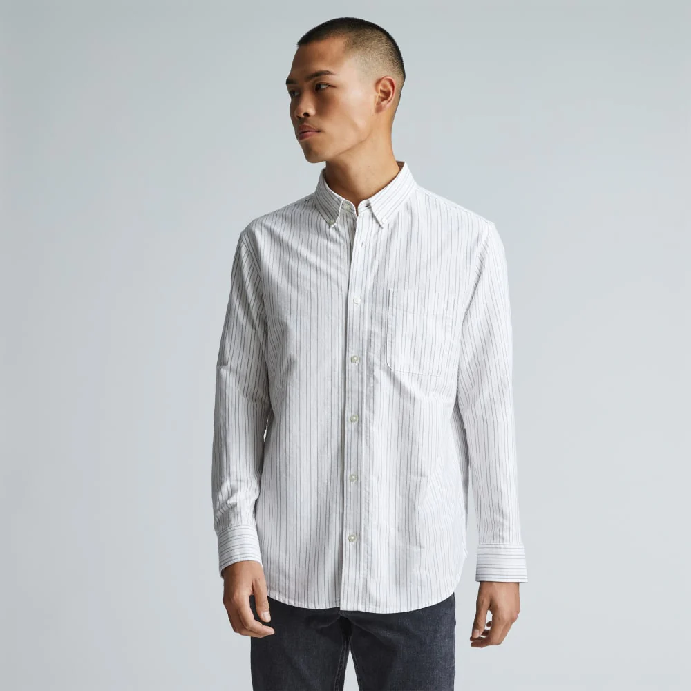 The Classic Oxford Shirt | Canvas / Mauve / Chocolate | Standard