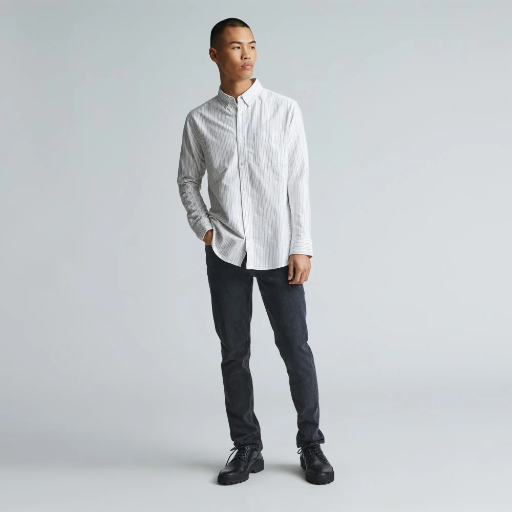 The Classic Oxford Shirt | Canvas / Mauve / Chocolate | Standard - Image 6