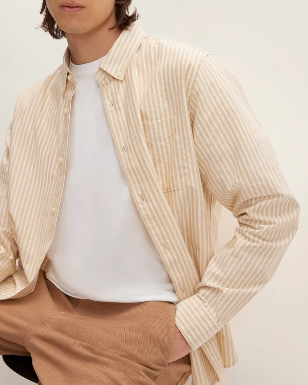 The Classic Oxford Shirt | Bone / Honey | Tall - Image 4