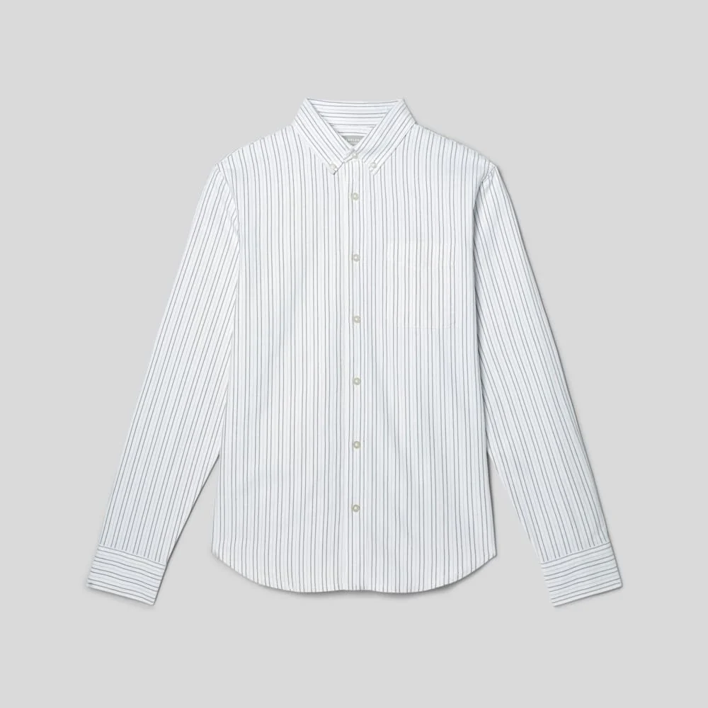 The Classic Oxford Shirt | Canvas / Mauve / Chocolate | Tall - Image 2