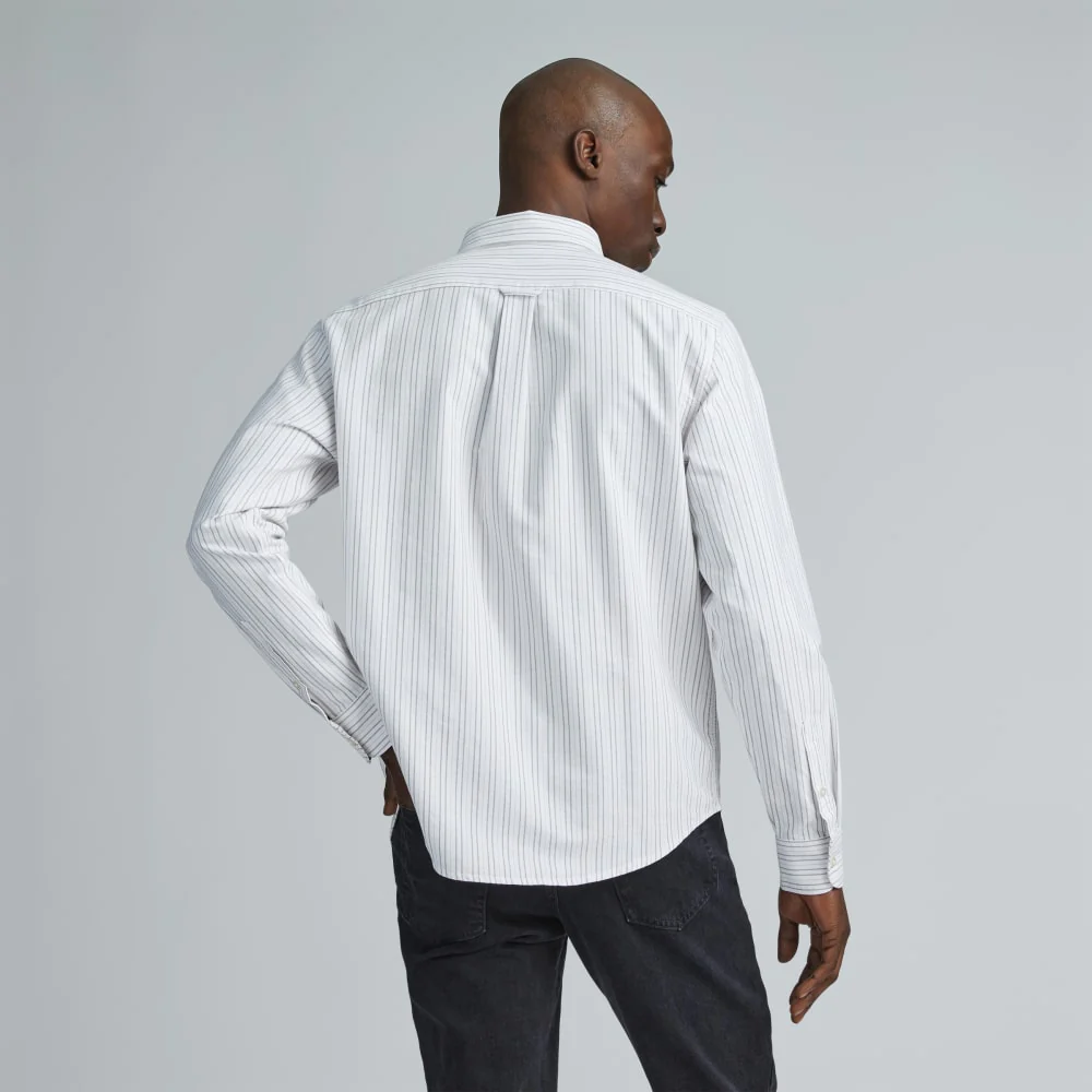 The Classic Oxford Shirt | Canvas / Mauve / Chocolate | Tall - Image 3