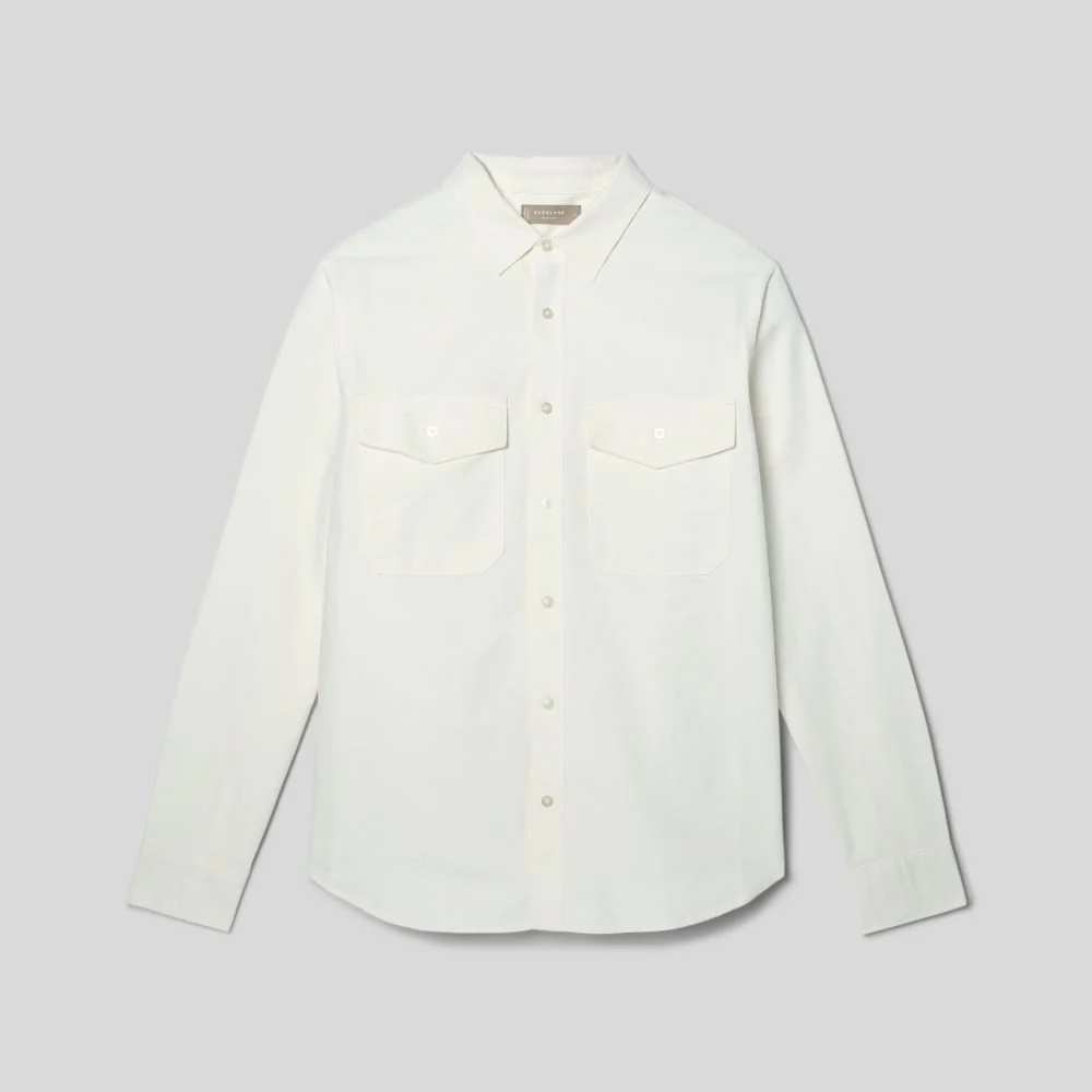 The Organic Oxford Relaxed Utility Shirt | Bone - Image 2