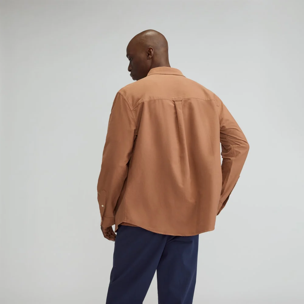 The Organic Oxford Relaxed Utility Shirt | Carob Brown - Image 3
