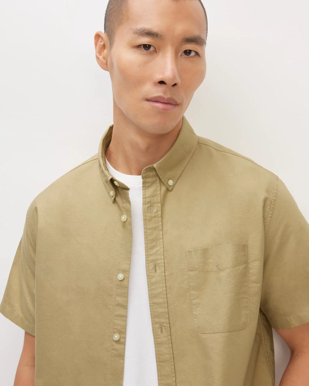 The Organic Short Sleeve Oxford Shirt | Cornstalk - Image 4