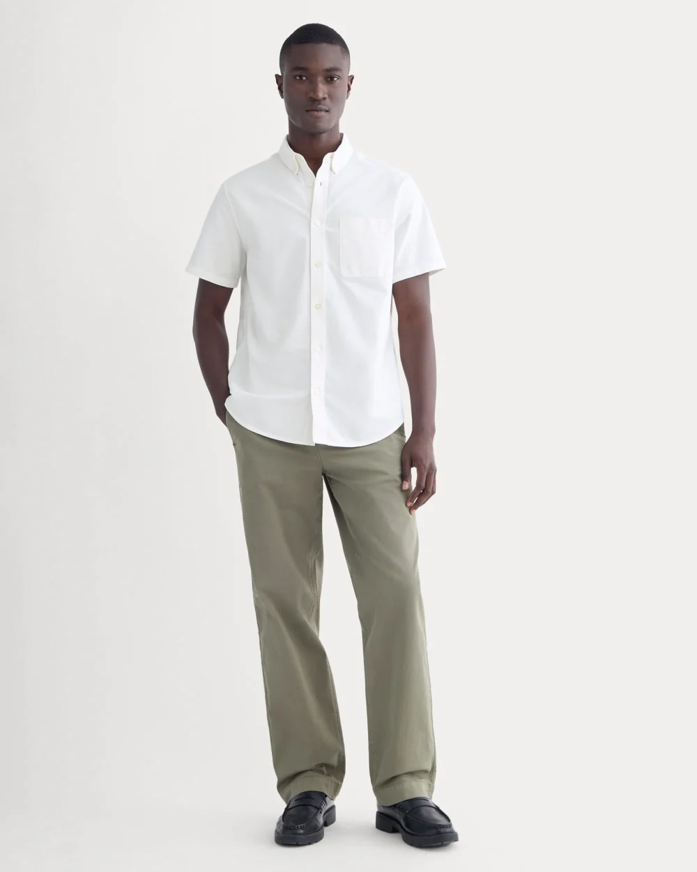 The Organic Short Sleeve Oxford Shirt | White - Image 3