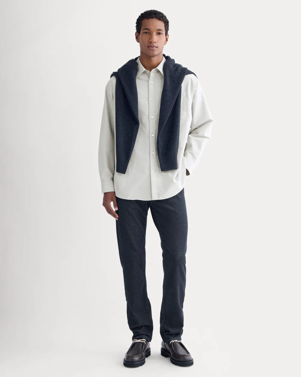Oversized Oxford Shirt | Grey - Image 3