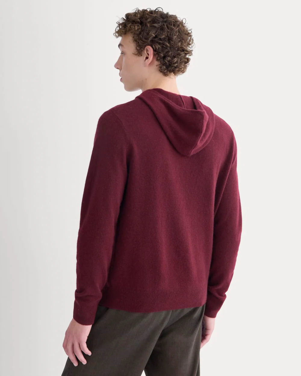 Everlane x Peace & Quiet Cashmere Hoodie | Wine - Image 5
