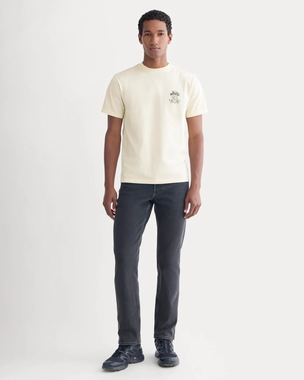 Everlane x Peace and Quiet Crest Graphic Tee | Bone - Image 3