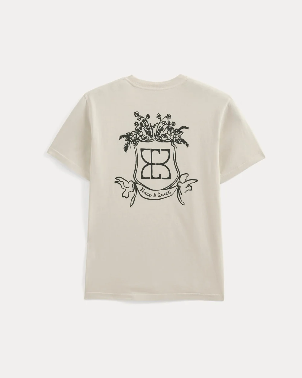 Everlane x Peace and Quiet Crest Graphic Tee | Bone - Image 6
