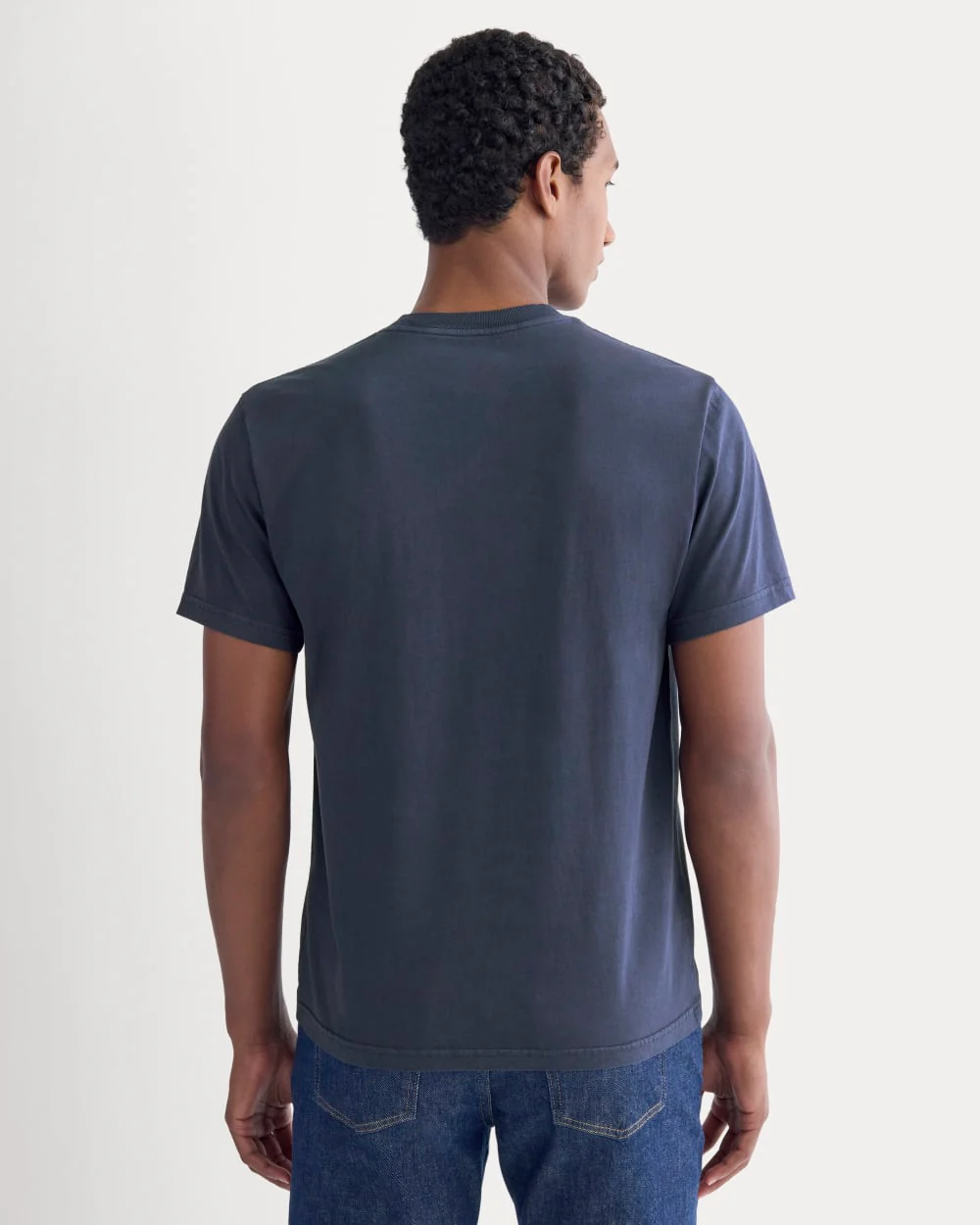 Everlane x Peace & Quiet Graphic Logo Tee | Navy - Image 5