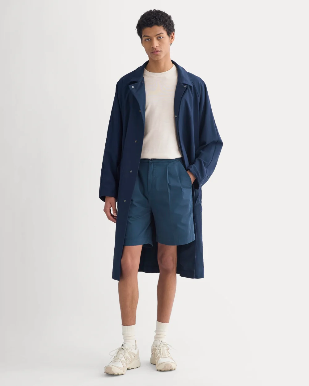 Pleated Easy Short | Midnight Navy
