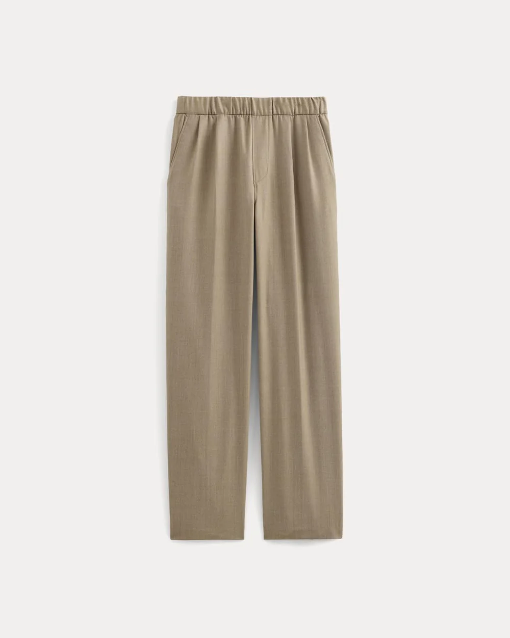 Pleated Trouser in Tailor Twill | Light Taupe - Image 2