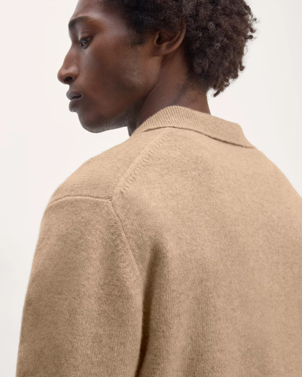 The Classic Polo in Luxe Merino | Oat Melange - Image 4