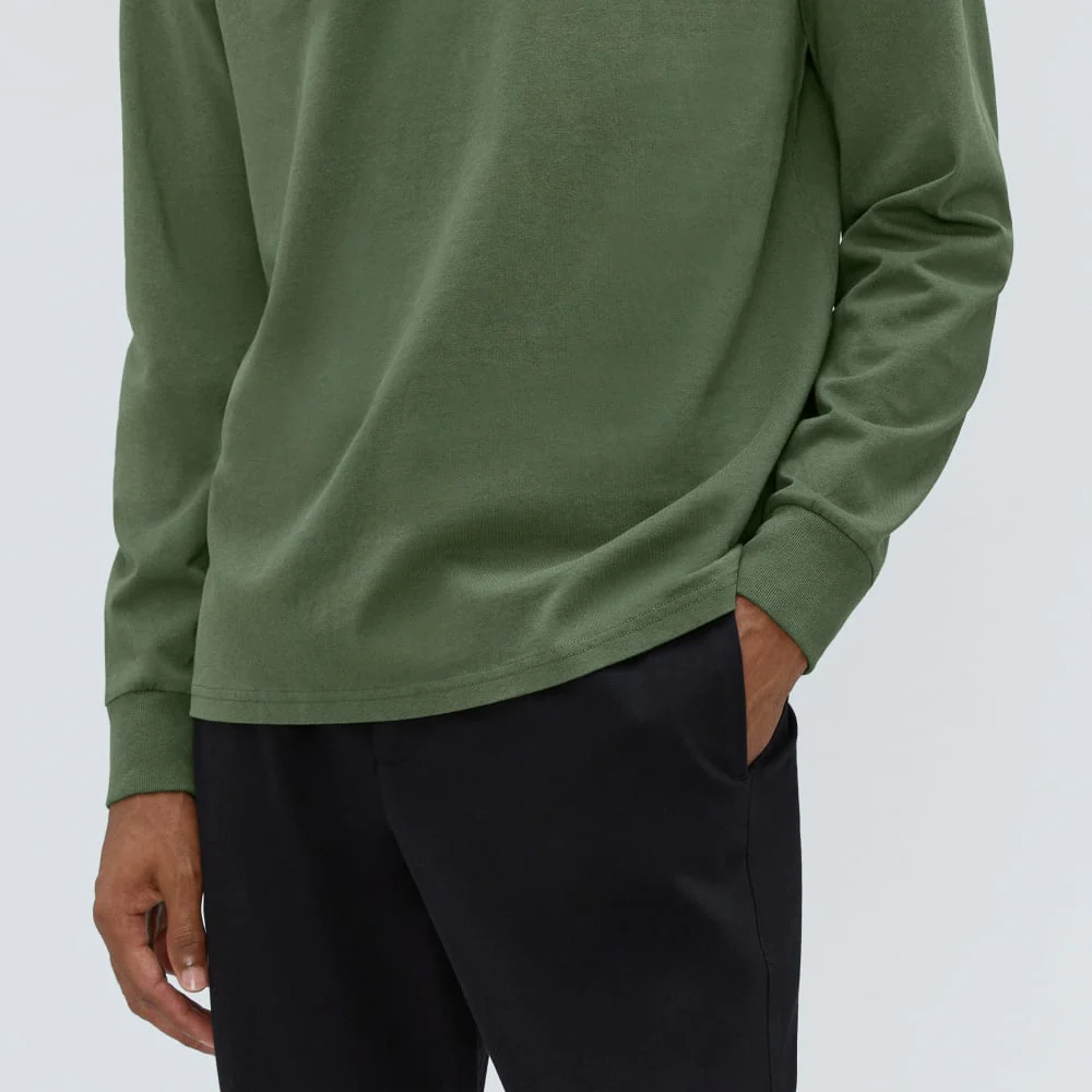 The Premium-Weight Long-Sleeve Crew | Uniform | Forest Green - Image 5