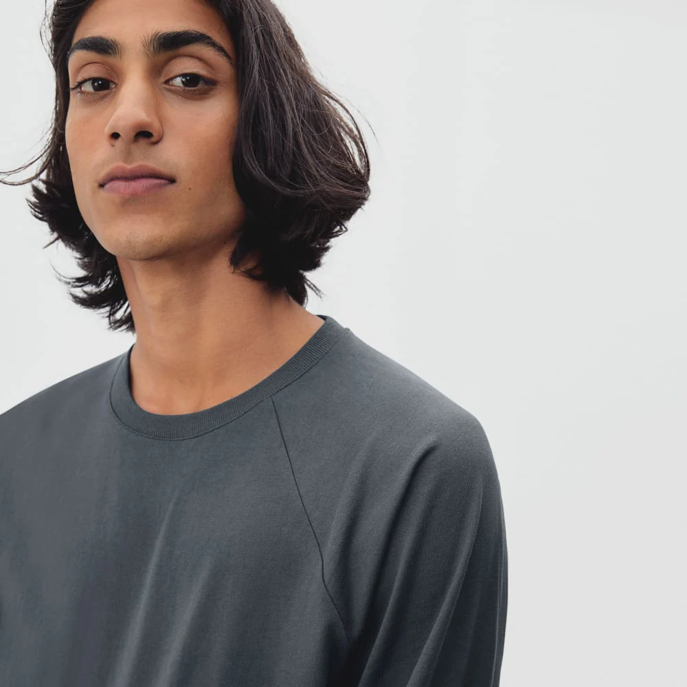 The Premium-Weight Long-Sleeve Crew | Uniform | Slate - Image 3