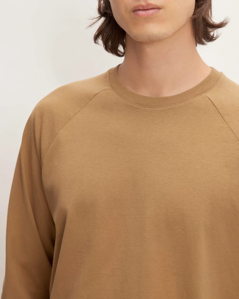 The Premium-Weight Long-Sleeve Crew | Uniform | Toasted Coconut - Image 3